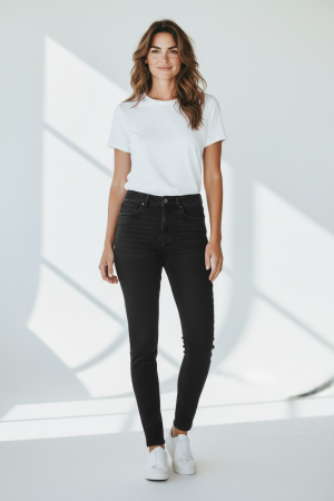 Blugi - Blugi skinny negri Alicia