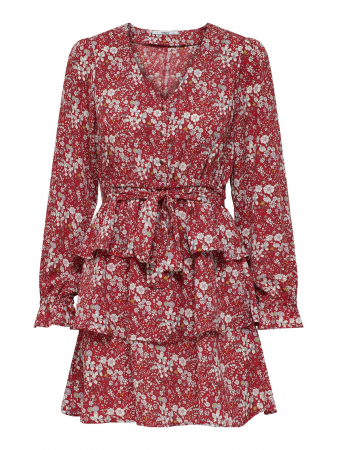 Rochii - Rochie Alma Florală Roșie