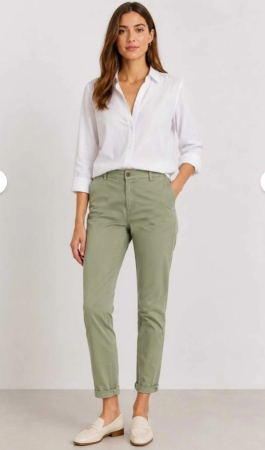 Femei - Pantaloni Chino Damă Marks & Spencer Kaki