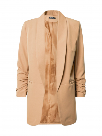 Boohoo - Blazer camel cu mâneci bufante
