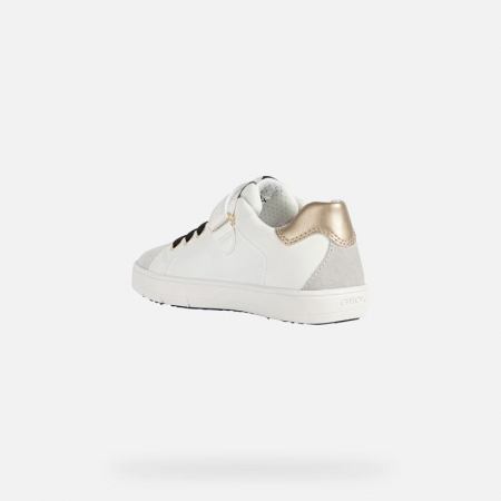 Sneakers fete Geox J Silenex G.A alb/platină – stil și confort pentru activitățile zilnice [2]