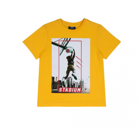 Tricouri - Tricou băieți galben Chicco – imprimeu baschet STADIUM | One Shop Brands