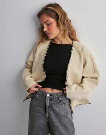 Geacă tricotată crem Vero Moda [2]