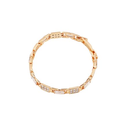 Bijuterii placate cu aur - Bratara placata cu aur 18k,cu pietre zirconia albe