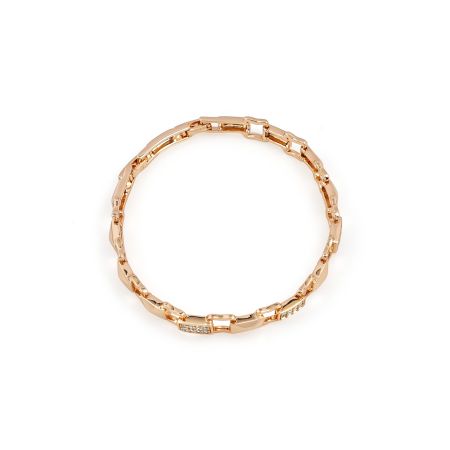 Bijuterii placate cu aur - Bratara placata cu aur 18k,cu pietre zirconia albe