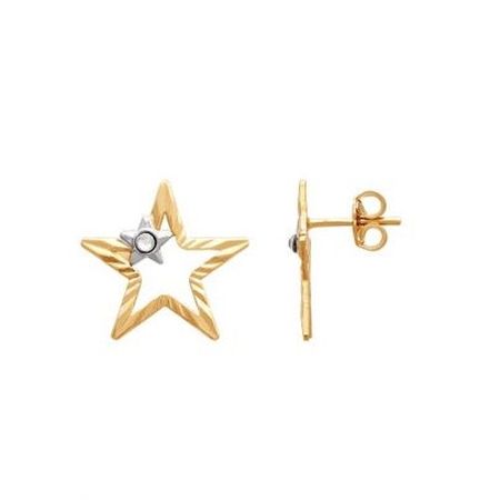 Cercei - Cercei placati cu aur 18 K, productie Brazilia, Golden Star , 7599O815