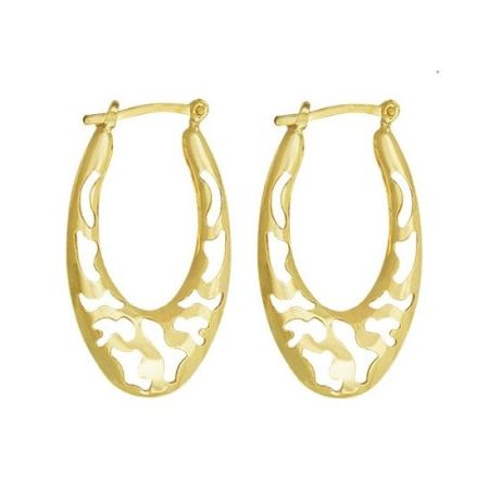 Cercei - Cercei placati cu aur 18 K, productie Brazilia, model creola dantelata, 7591O819