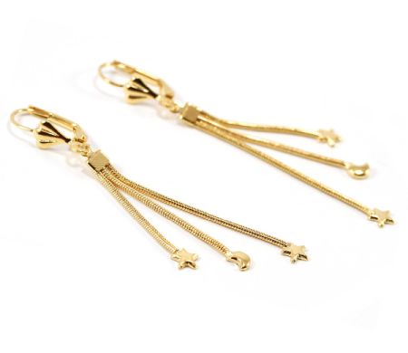 Cercei - Cercei placati cu aur, colectia Golden Shine-6640O817