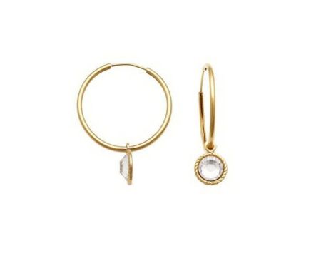 Cercei - Cercei placati cu aur de 18 k,2 microni, productie  Brazilia, 7405O817