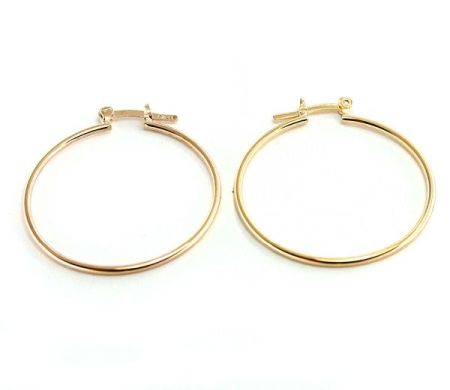 Cercei - Cercei placati cu aur de 18k, 2 microni, model creola, productie Brazilia 654O85