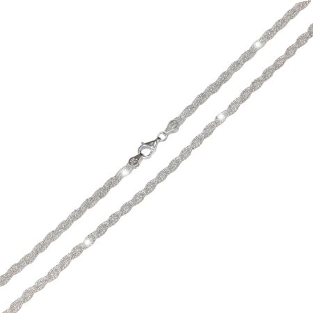 Coliere - Colier argint 925, rodiat , fara pietre , lungime 46 cm, model impletit din 2 fire, 7701O374