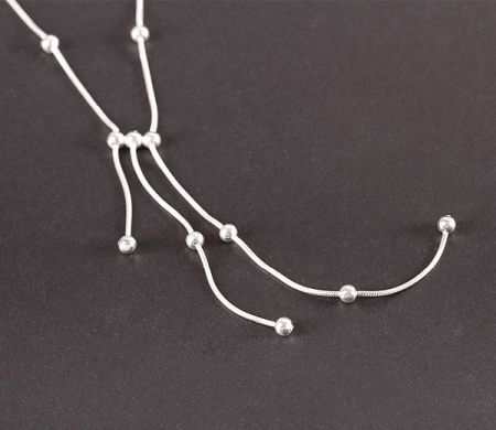 Special sales - Colier argint 925, rodiat, model cu bilute