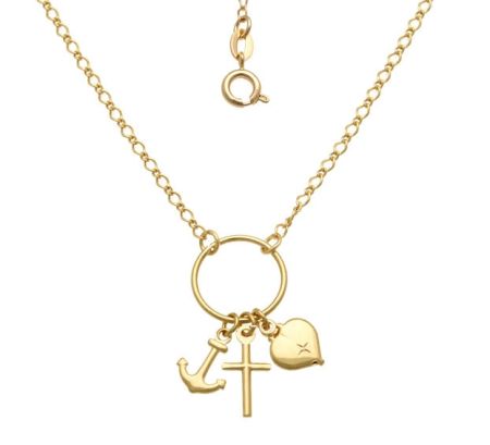 Coliere - Colier placat cu aur de 18 k, 2 microni, productie Brazilia, colectia onlinebijoux - 7556O325