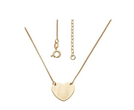 Coliere - Colier placat cu aur de 18 k, 2 microni, productie Brazilia, colectia onlinebijoux , pandantiv model inima - 7562O329