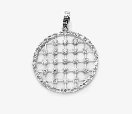 Pandantive - Crystal, pandantiv argint 925, rodiat, design italian