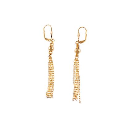 Cercei - Dangle, Cercei placati cu aur de 18 k, colectia Golden