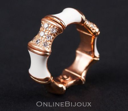 Special sales - Emily, inel argint 925, rodiat cu aur roz , cu email