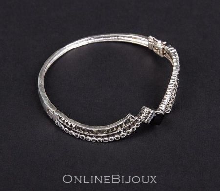 Special sales - Gratiela, bratara argint 925, cu marcasite si piatra onix