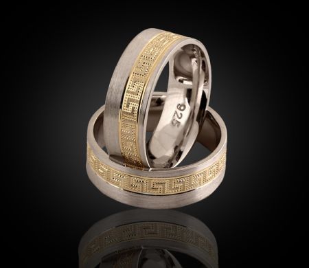 Greek style, verigheta argint 925, rodiata, partial placata cu aur de 18 k [1]