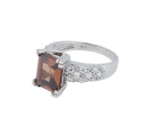 Inele - Inel argint 925, rodiat, designa italian, marimea 55 - 7390O960