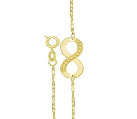 Bratari - Infinity, bratara placata cu aur de 18 k, colectia Golden Shine