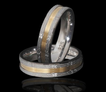 Verighete - Infinity, verigheta argint 925, placata partial cu aur galben