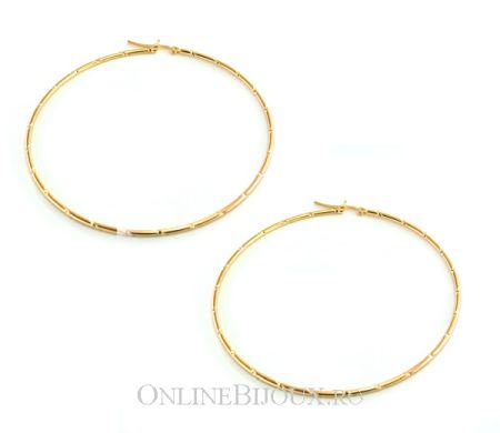 Cercei - Kim,Cercei placati cu aur de 18k, colectia Golden Shine Brazil