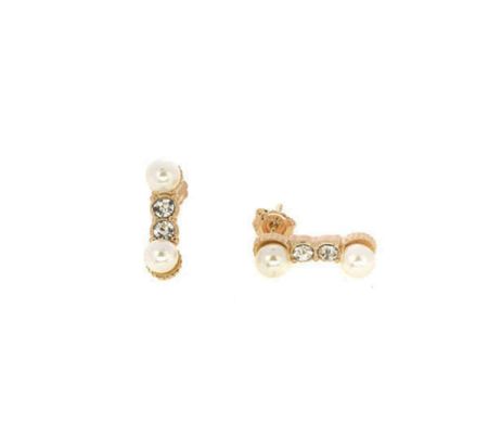 Cercei - Mabel, Cercei placati cu aur de 18 k, colectia Pearl trend