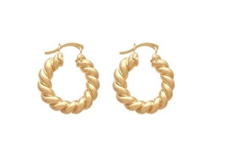 Cercei - Nicky,Cercei placati cu aur de 18 K, colectia Golden Shine