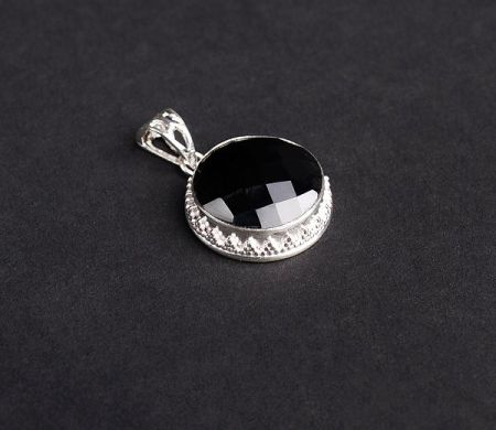 Pandantive - Pandantiv argint 925, design italian. Pietre: onix - 5099O775