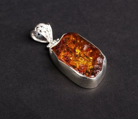 Pandantive - Pandantiv argint 925. Pietre: chihlimbar - 5062O7110