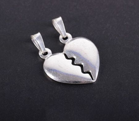 Special sales - Pandantiv argint 925 rodiat o parte argint lucios si o parte argint mat - 3213O734