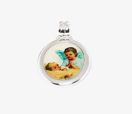 Pandantive - Pandantiv pentru copii, argint 925, model iconita multicolora