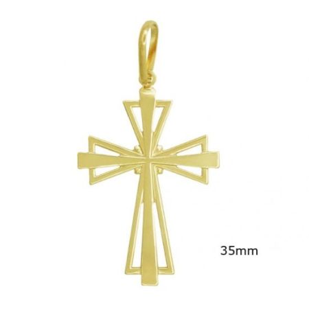 Pandantive - Pandantiv placat cu aur 18 k, 2 microni, productie Brazilia, model religios 7595O713