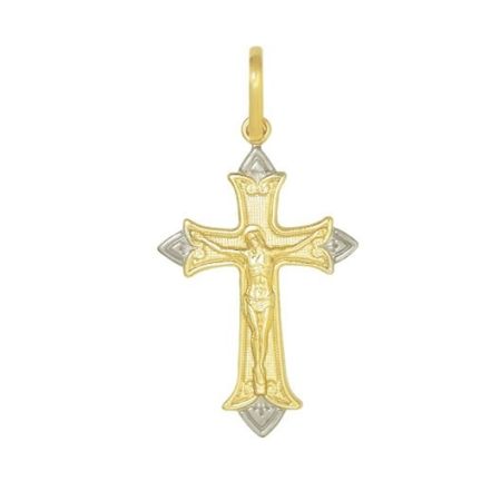 Pandantive - Pandantiv placat cu aur de 18 K, 2 microni, bicolor, productie Brazilia-  7564O711