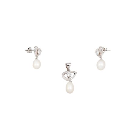 Seturi - Set argint 925 cu perle si pietre zirconia