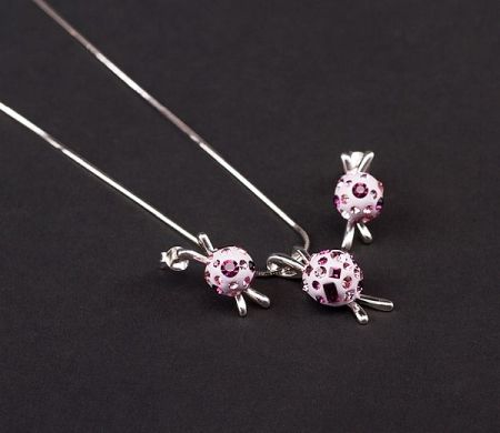 Seturi - Set argint 925 rodiat, cu elemente swarovski, design italian - 5168O5135