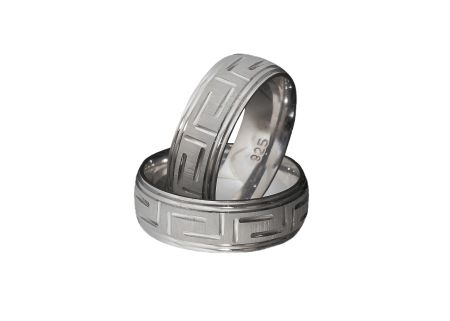 Verighete - Verigheta argint 925,rodiata, toghether for ever , model clasic 7477O980