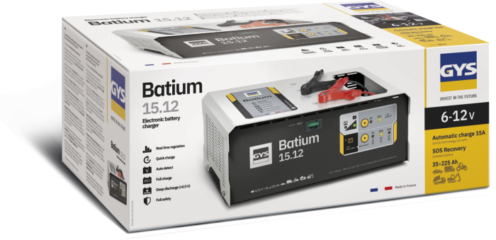Incarcator GYS Batium 15.12 6V/12V 15A cu microprocesor [2]