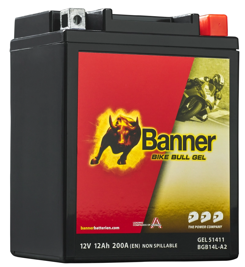 Acumulatori si solutii de stocare - Acumulator Moto BGB14L-A2 Banner AGM Plus 12V 12Ah 200A echivalent YB14L-A2 51411