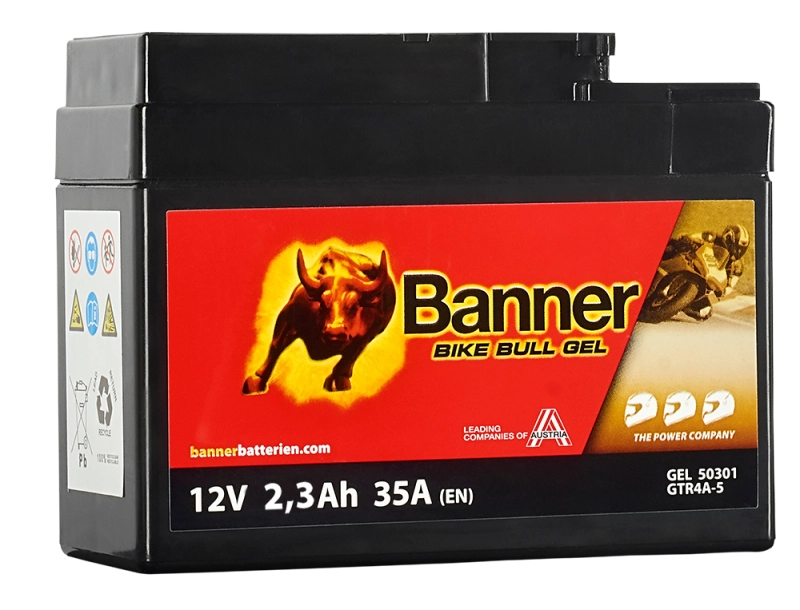 Acumulatori si solutii de stocare - Acumulator Moto BGTR4A-S Banner AGM Plus 12V 2.3Ah 35A echivalent YTZ4A-BS 50301