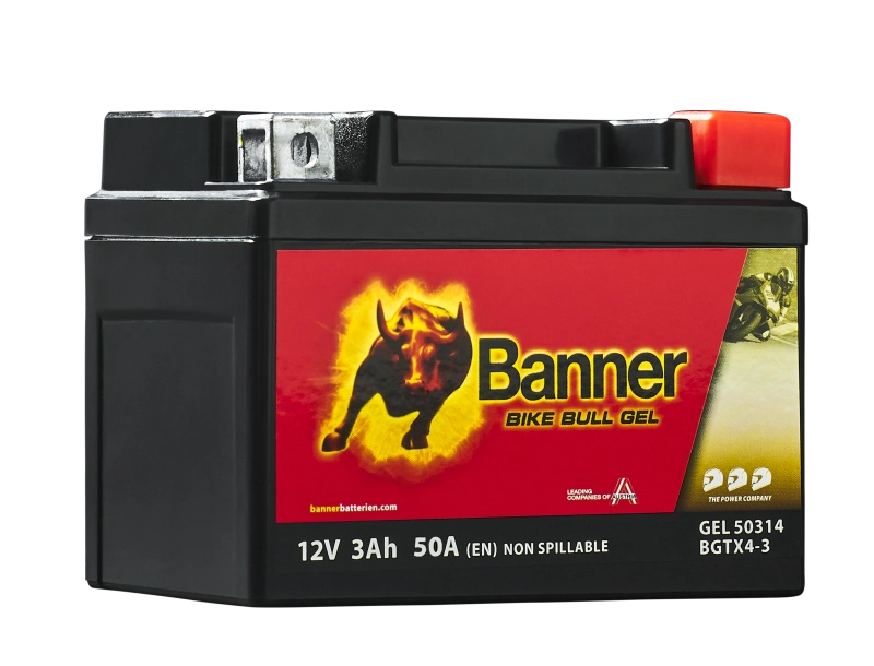 Acumulatori si solutii de stocare - Acumulator Moto BGTX4-3 Banner AGM Plus 12V 3Ah 50A echivalent YTZ5S 50314