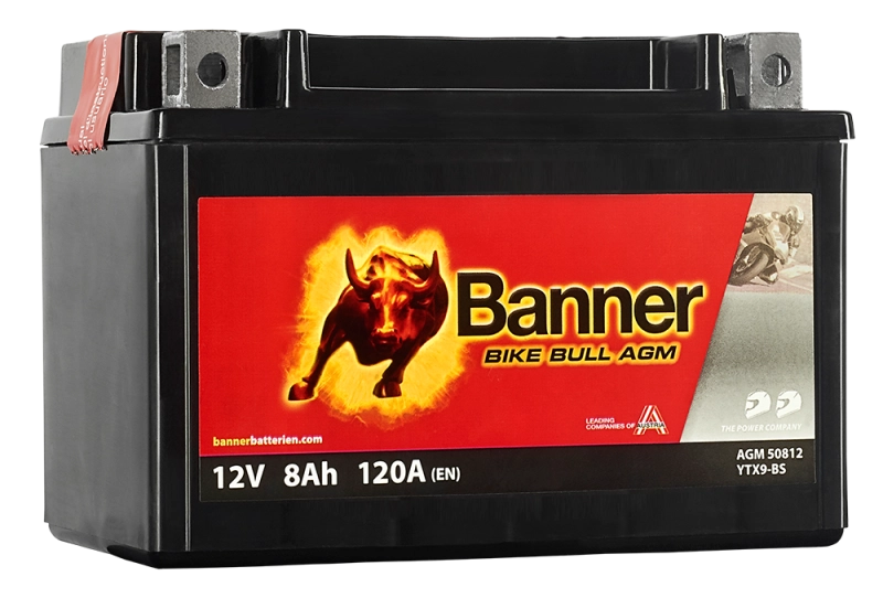 Acumulatori si solutii de stocare - Acumulator Moto BTX9-BS Banner AGM 12V 8Ah 120A echivalent YTX9-BS 50812