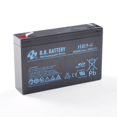 Acumulatori si solutii de stocare - Acumulator VRLA AGM B.B. Battery HR9-6 6V 9Ah High Rate