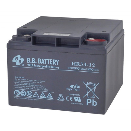 Acumulatori si solutii de stocare - Acumulator VRLA AGM B.B. Battery HR33-12 12V 33Ah High Rate