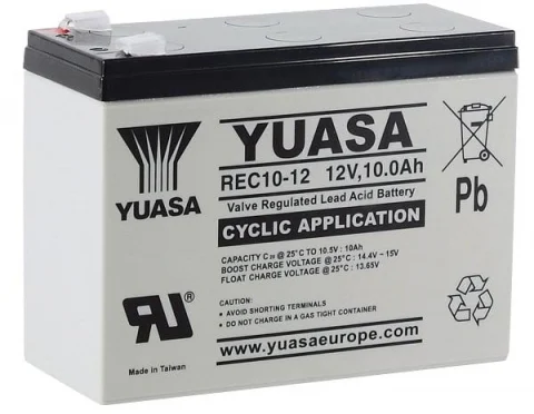 Acumulatori VRLA AGM si GEL - Acumulator VRLA AGM Yuasa REC10-12 12V 10Ah Ciclic