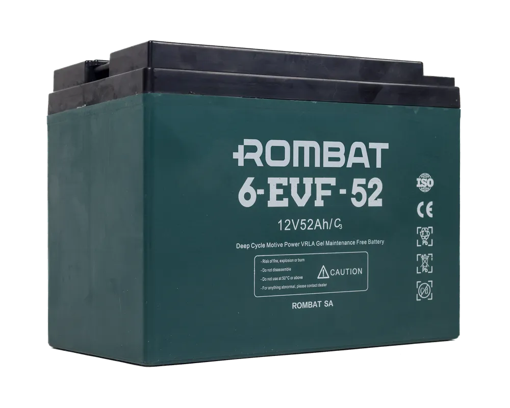 Acumulatori VRLA AGM si GEL - Acumulator VRLA AGM Ciclic Rombat 6-EVF-52 12V 52Ah