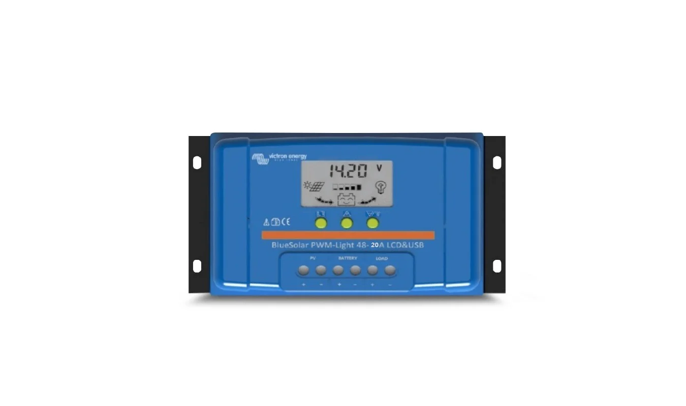Controlere de incarcare solara - Controler PWM BlueSolar 20A LCD&USB 48V Victron Energy