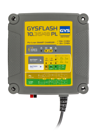 Componente sisteme fotovoltaice - Incarcator GYS Gysflash 10.36/48 PL 36V/48V 10A Plumb-acid + LiFePo4