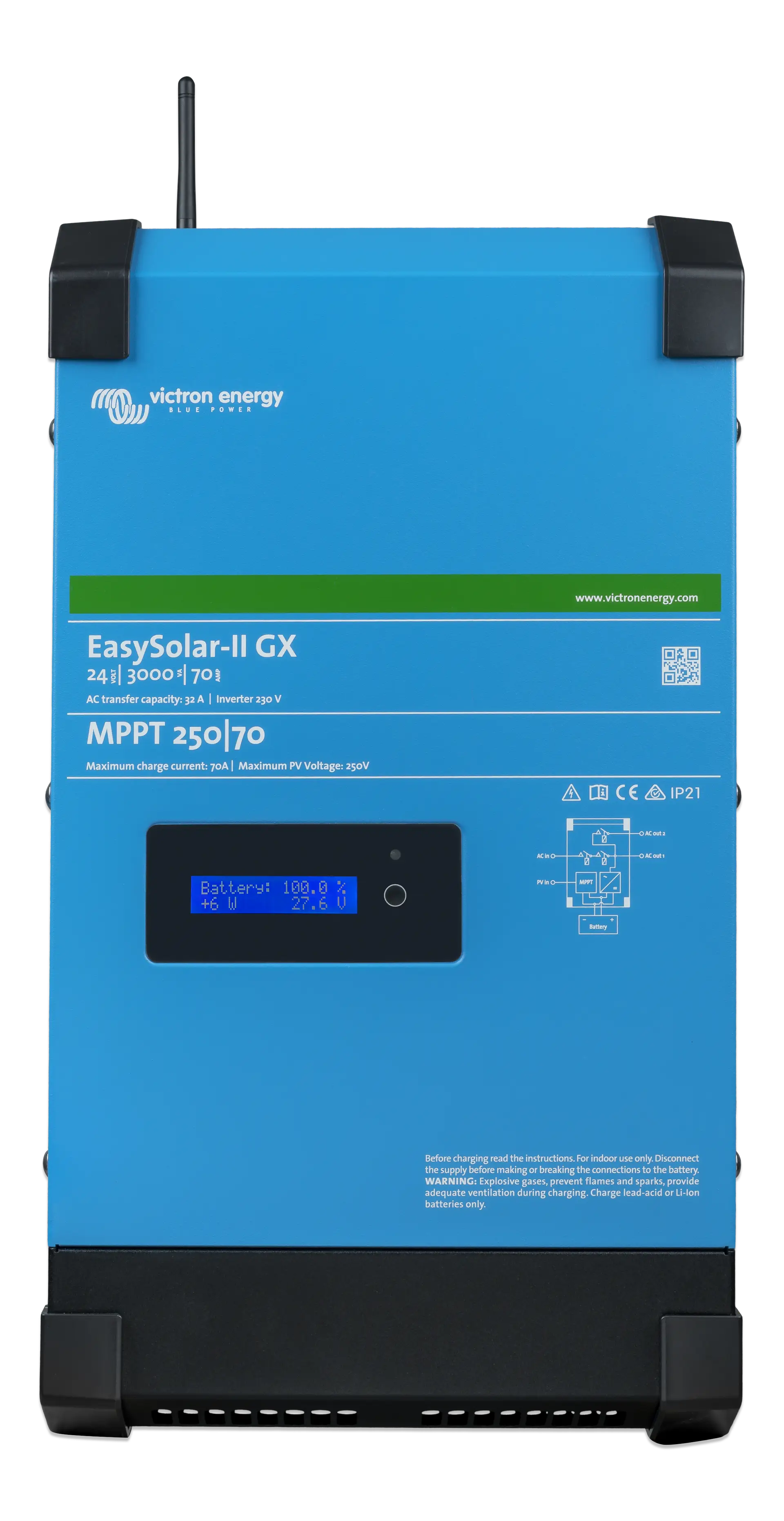 Invertoare - Invertor EasySolar II 24/3000VA 24V 3000VA + MPPT 250/70 GX Victron Energy